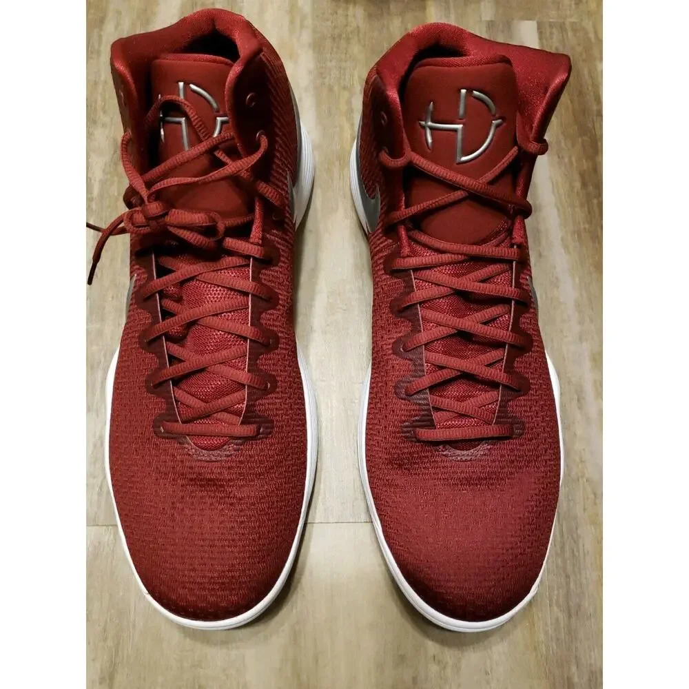 Nike Men's Hyperdunk 2017 TB Promo Maroon Wine White Silver 942571 602 Size 17.5